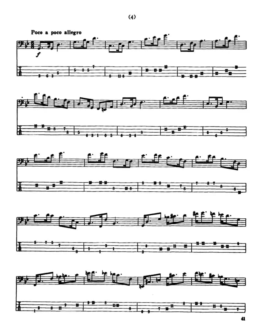 电贝司专业等级第五级(三、自选曲目)