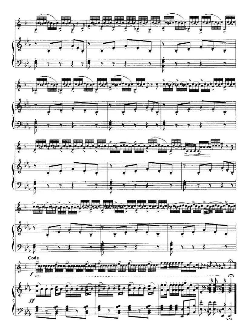 威尼斯狂欢节幻想变奏曲（小号+钢琴伴奏）