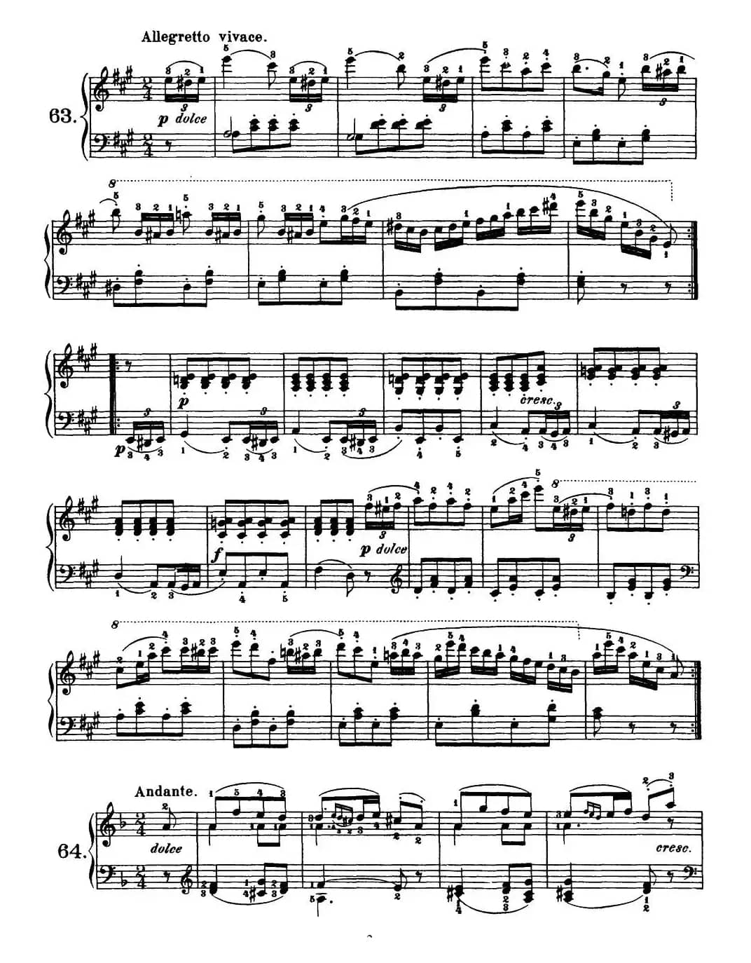 One Hundred and Ten Easy and Progressive Exercises Op.453(车尔尼110首简易练习曲 61——71)