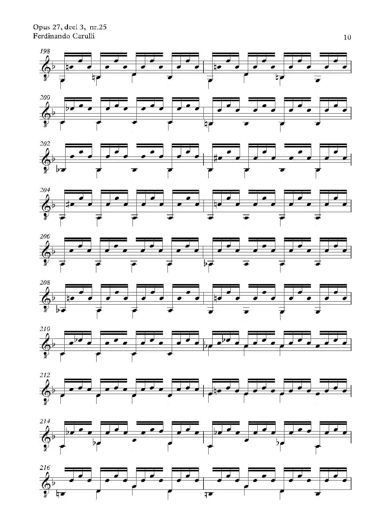 Metodo Completo Op.27-3（古典吉他二重奏练习·25）