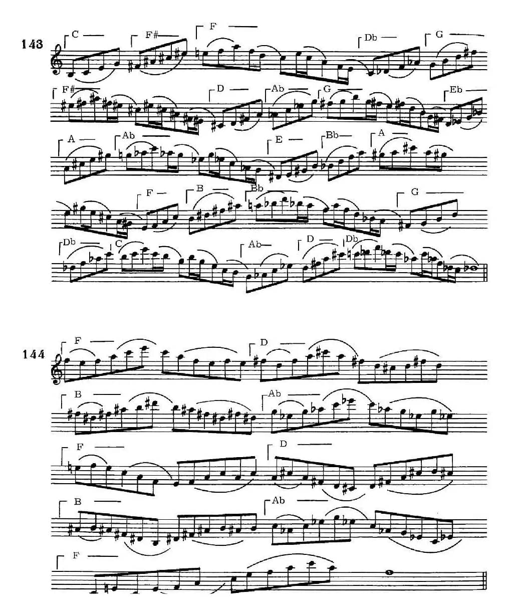 萨克斯演奏教程第四节（四音和弦-移调变奏）