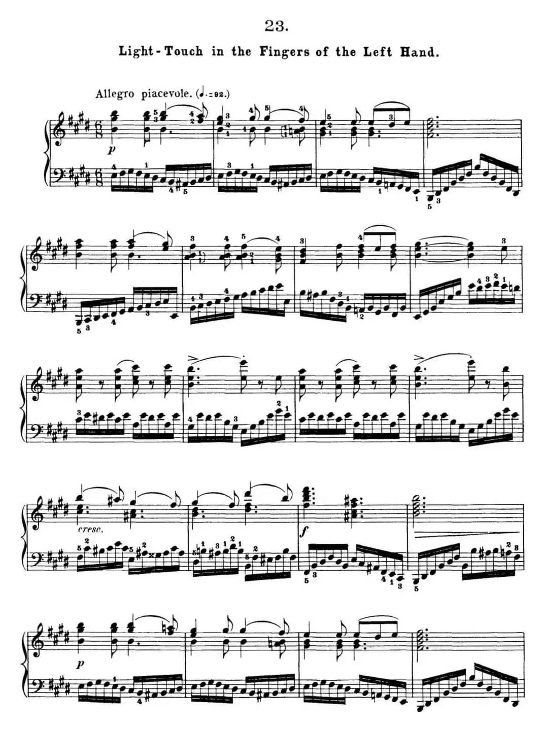 50首车尔尼Op.740钢琴手指灵巧技术练习曲（NO.23）