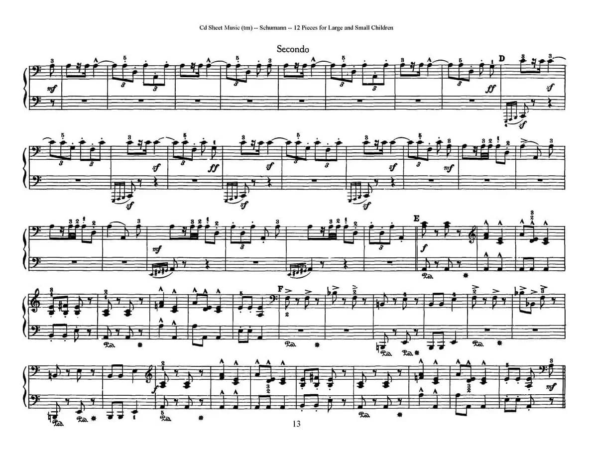 12首为孩子们而作的四手联弹曲 Op.85（四手联弹）（5）