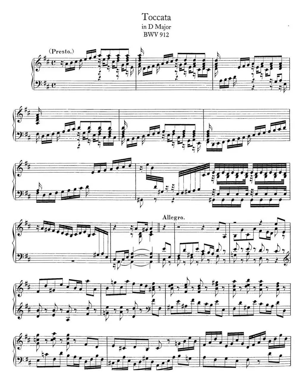 Toccata BWV 912（7首托卡塔·No.3 D大调）