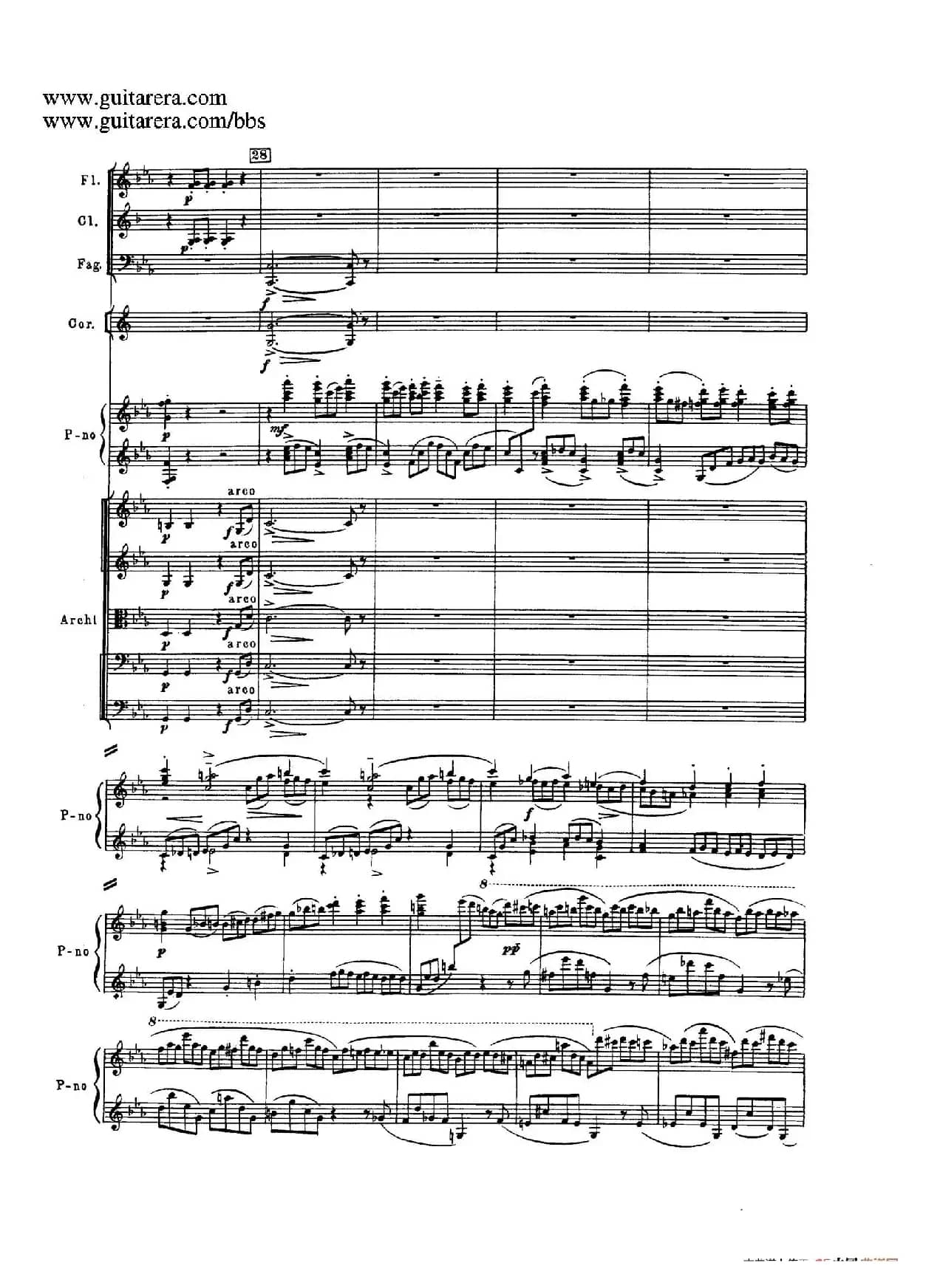 c小调第二钢琴协奏曲 Op.18（第三乐章总谱P1——12）