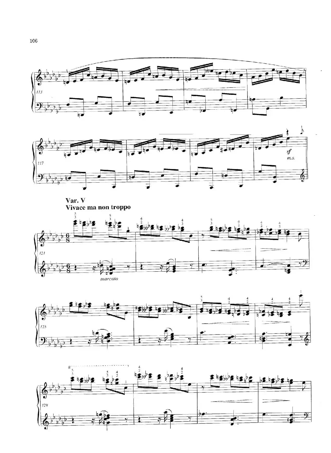 Variations and Fuge in e-flat Minor Op.23（降e小调主题变奏与赋格）