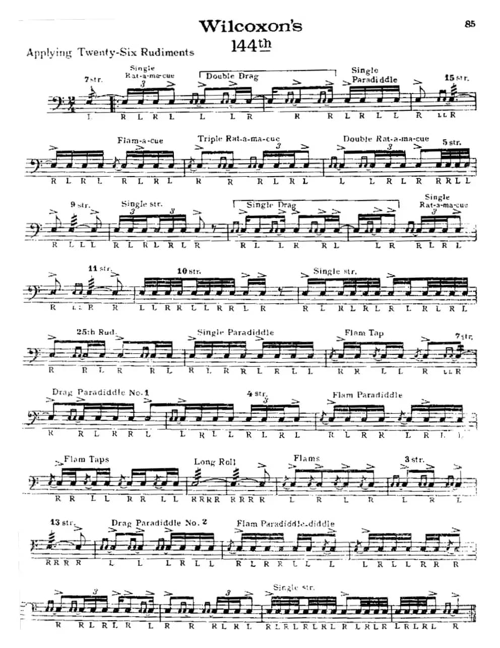 美国军鼓 SOLO No.141-145（爵士鼓谱）