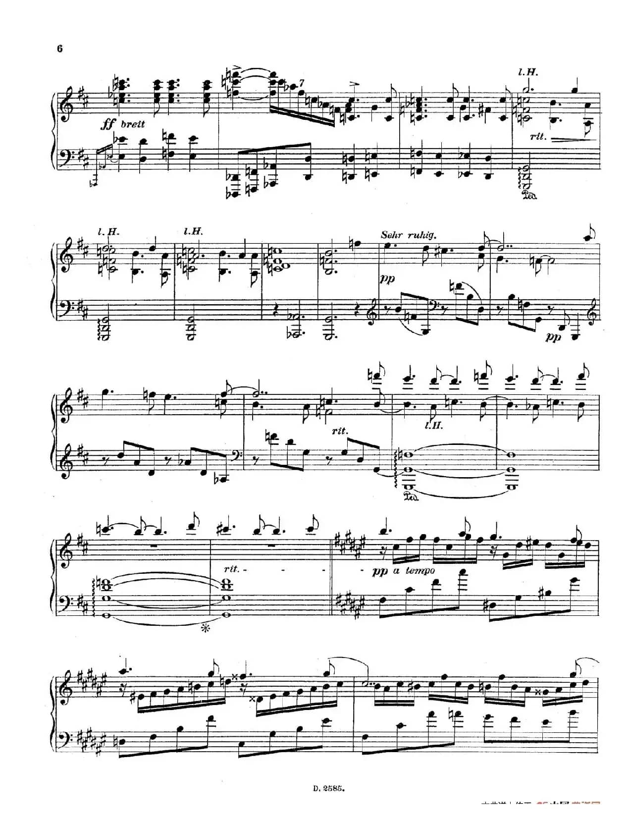 Fantasien über Gedichte von Richard Dehmel Op.9（德默尔之诗幻想曲2. 幸福的森林）