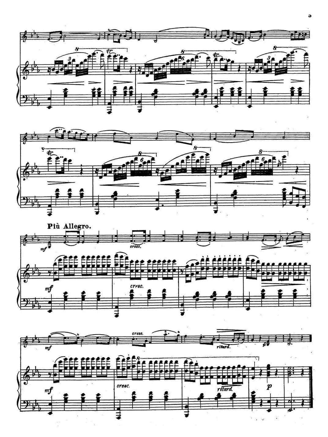 LA PRIERE D'UNE VIERGE（少女的祈祷）（小提琴+钢琴伴奏）