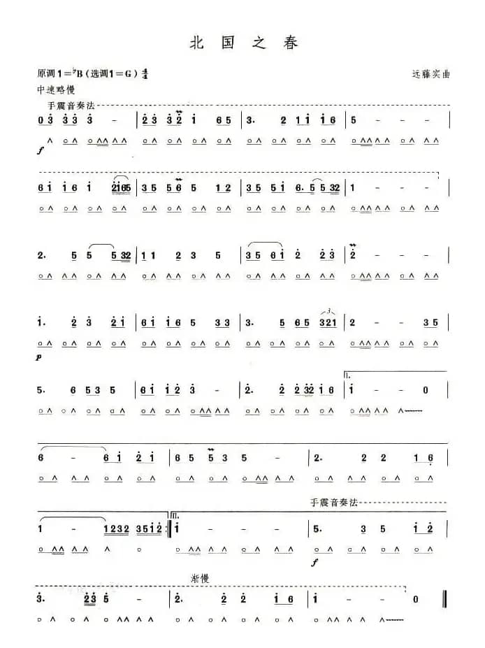 考级五级曲目：北国之春
