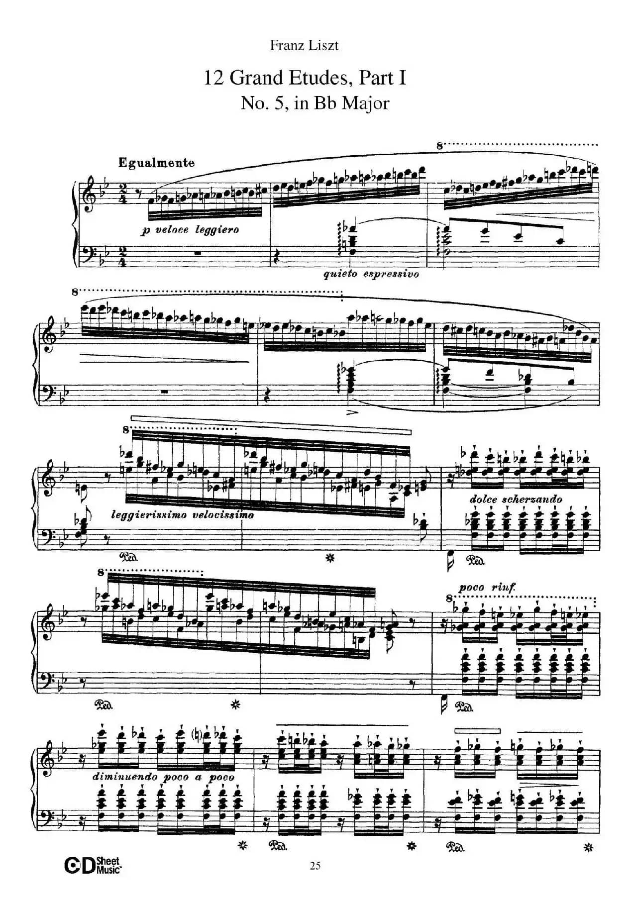 12 Grand Etudes S.137（12首华丽的练习曲·5）