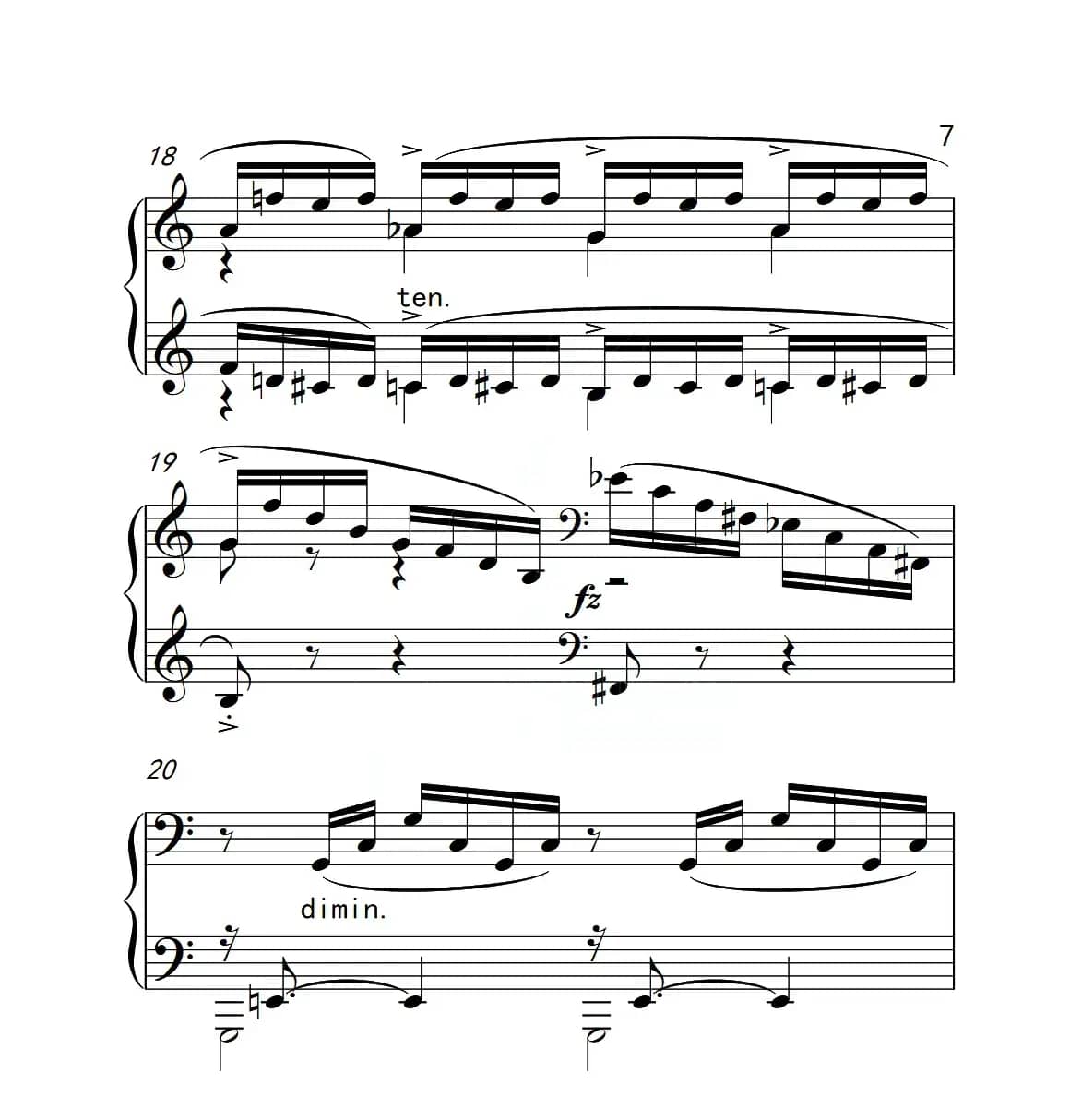 第六级A组 练习曲（中国音乐学院钢琴考级作品1~6级）