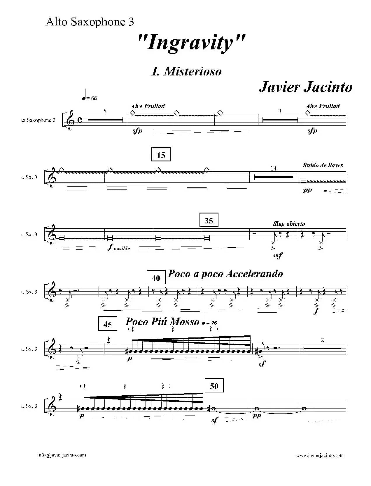 Ingravity（第一乐章）（第三中音萨克斯分谱）