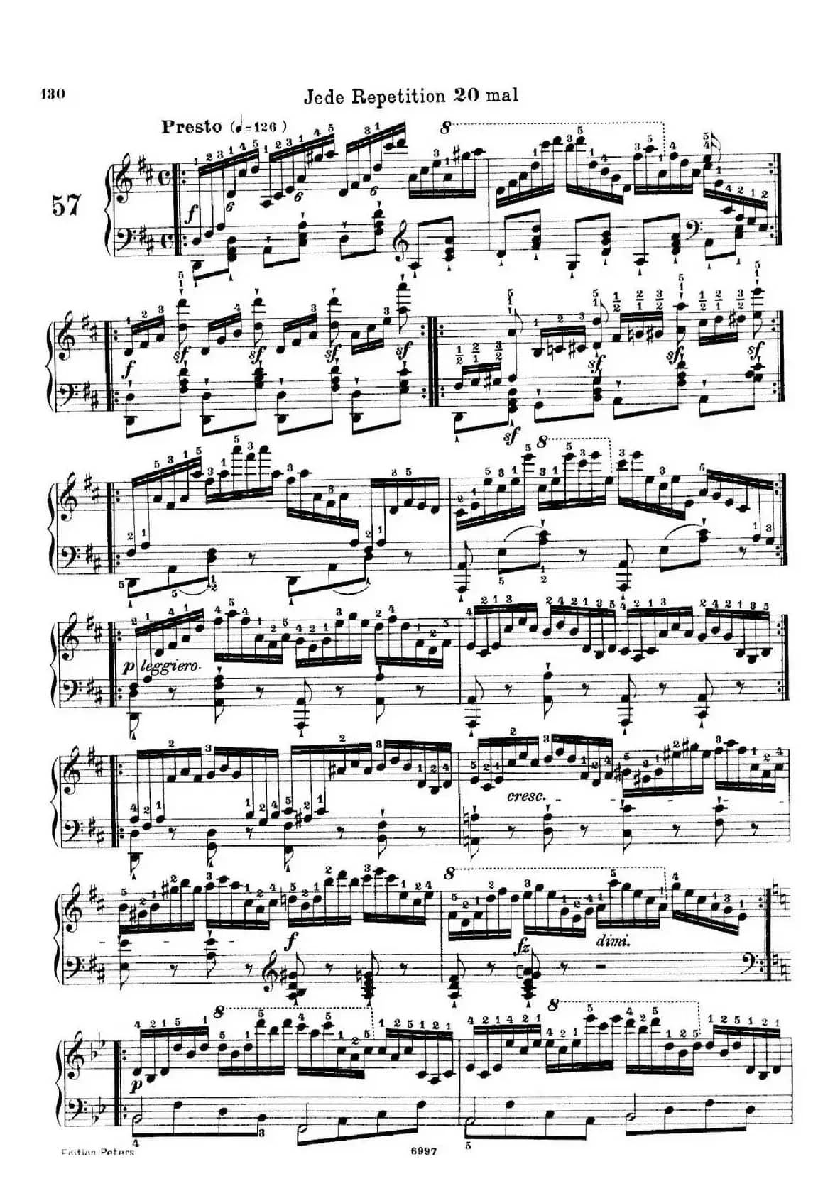 School of the Virtuoso Op.365（60首钢琴高级练习曲·57）