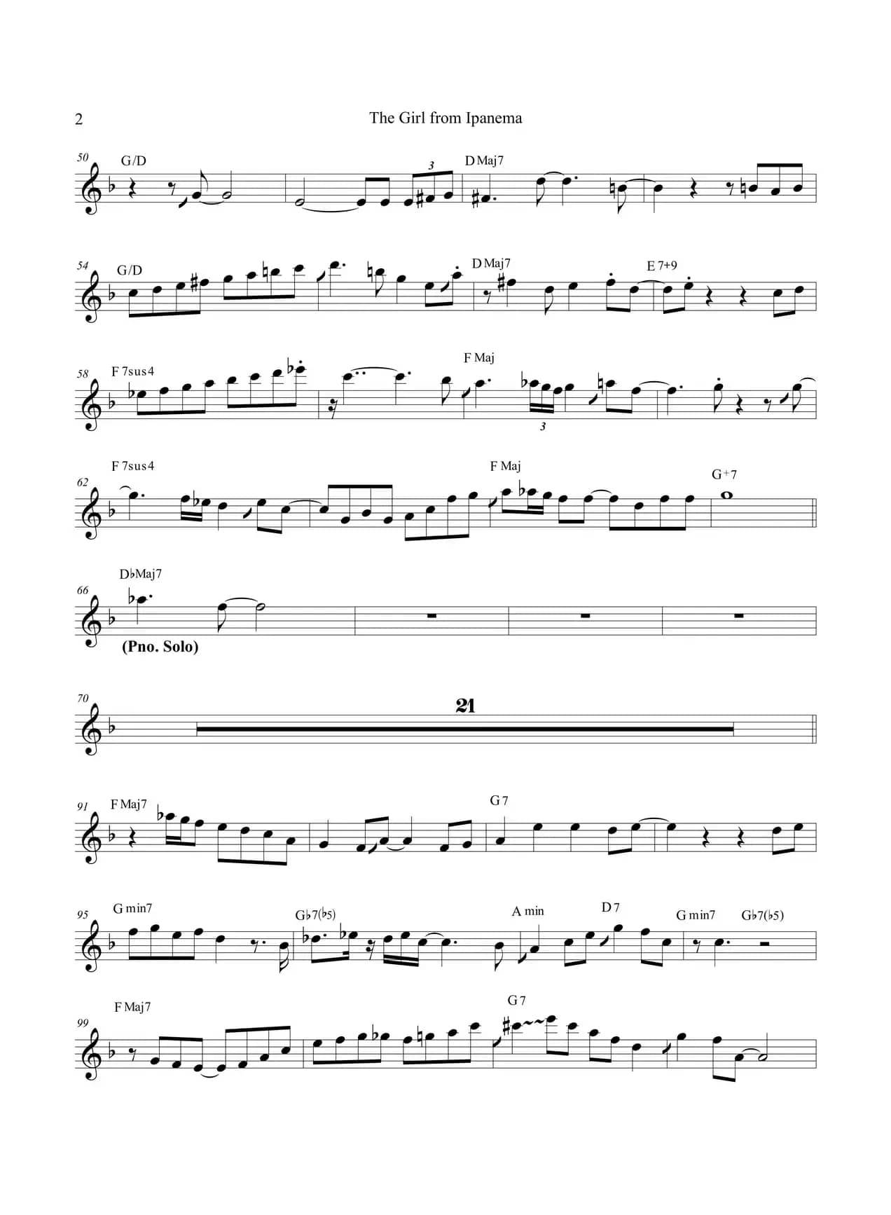 Girl FromIpanema（次中音萨克斯）