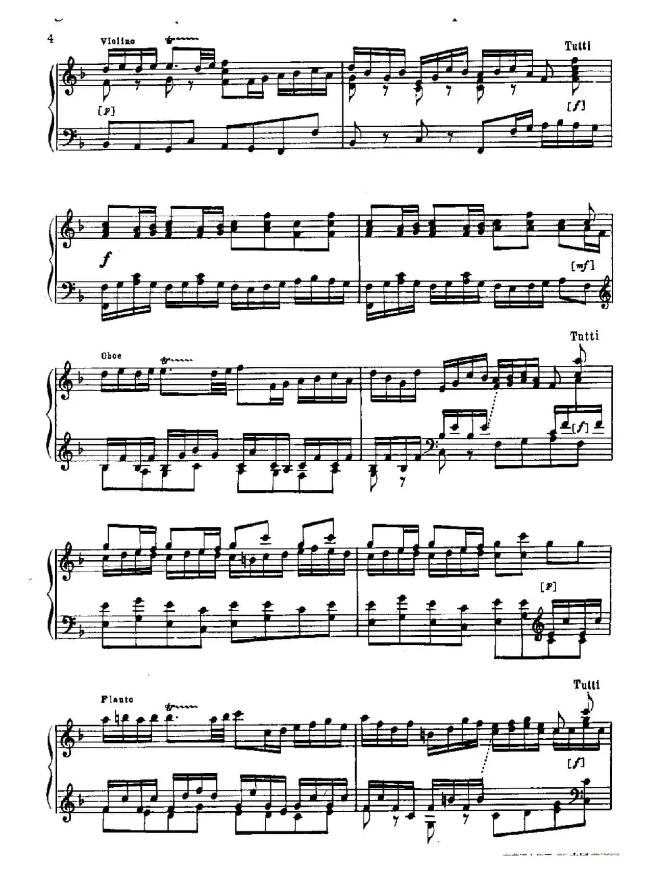 Brandenburg Concerto No.2 in F Major BWV.1047（F大调第二勃兰登堡协奏曲·钢琴独奏版）