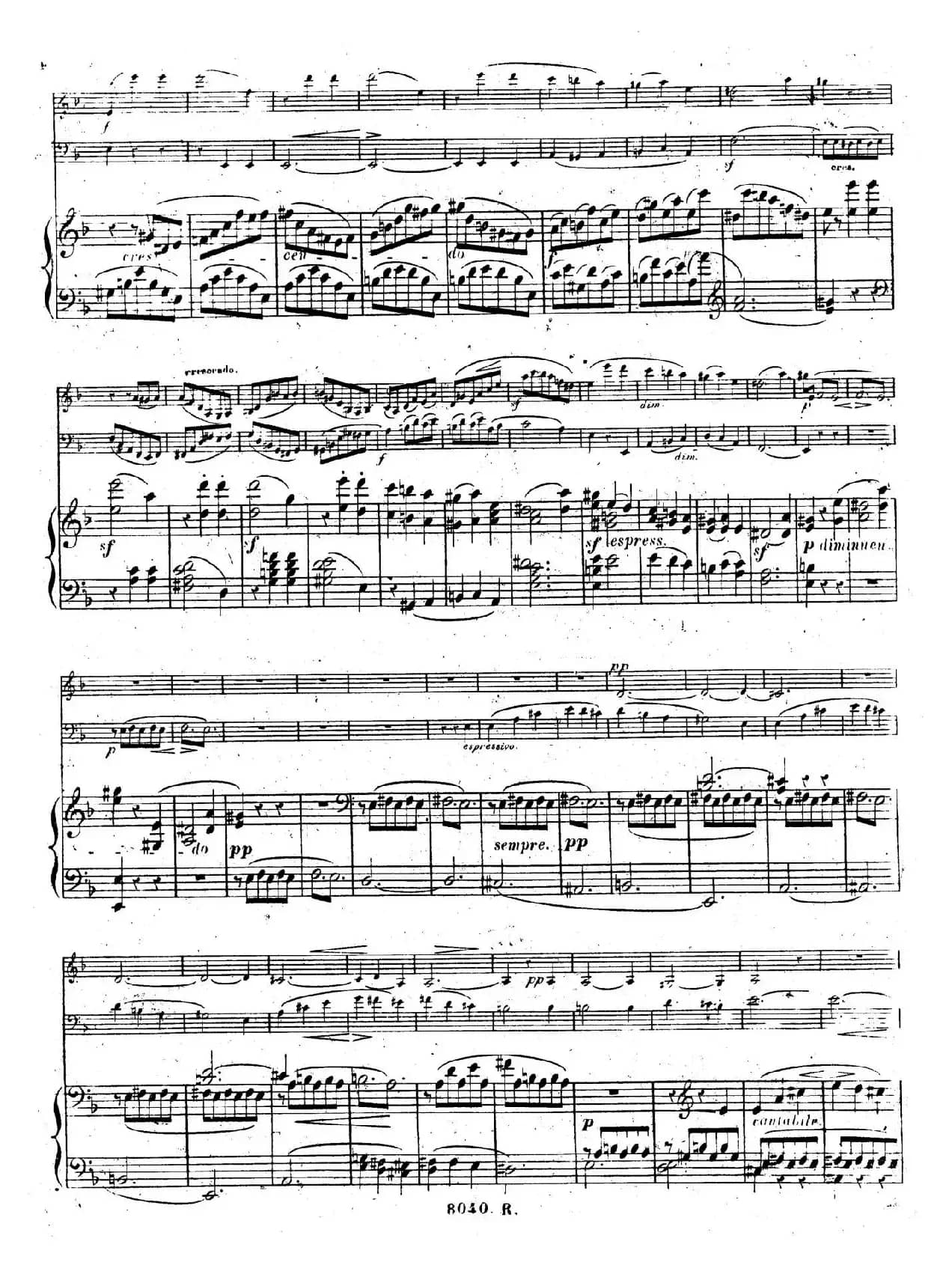 Piano Trio No.1 in d Minor Op.49（d小调第一钢琴三重奏·第一乐章）