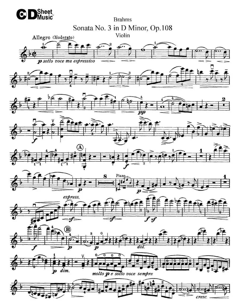 Violin Sonata No.3 in D Minor Op.108