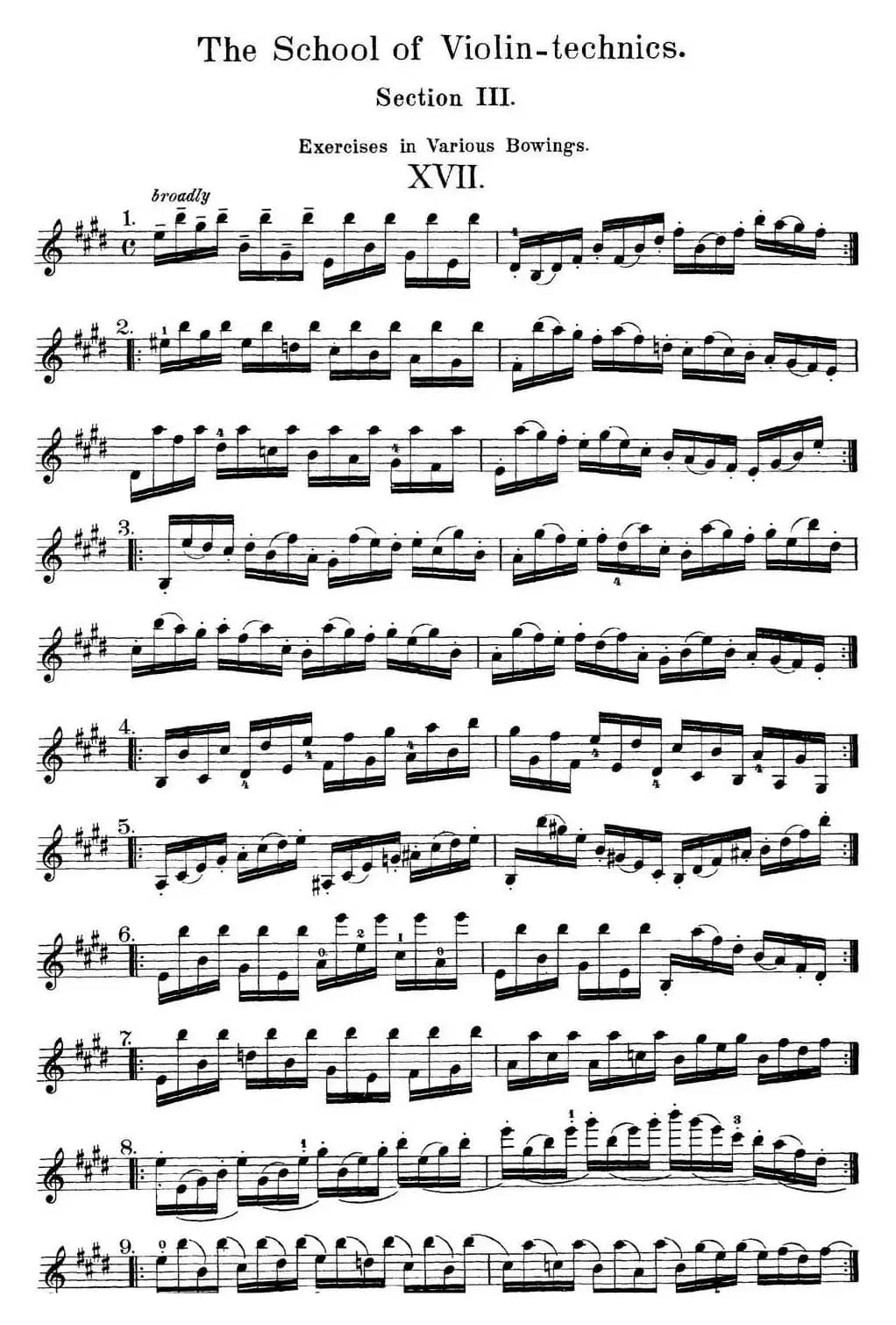史拉迪克小提琴技术练习 第3册（XVII）