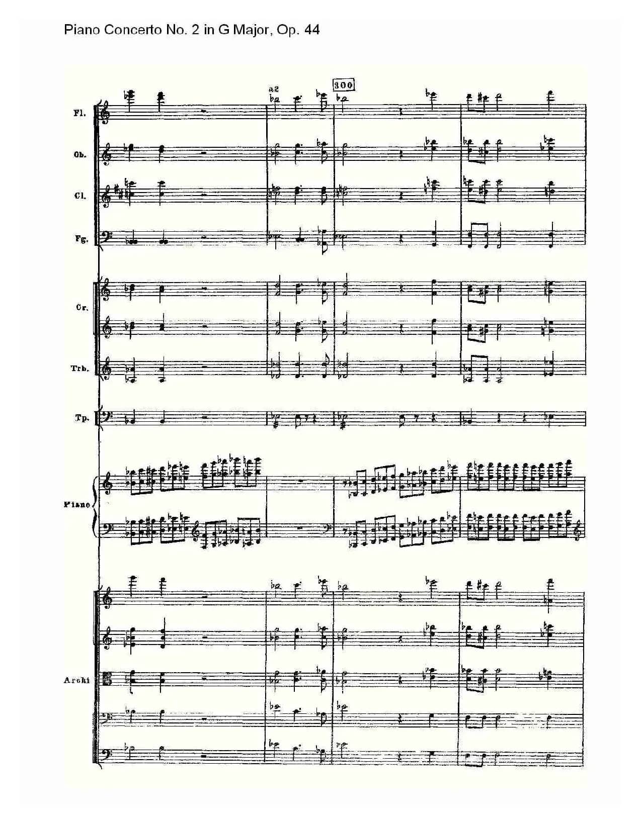 G大调第二钢琴协奏曲, Op.44第一乐章（二）