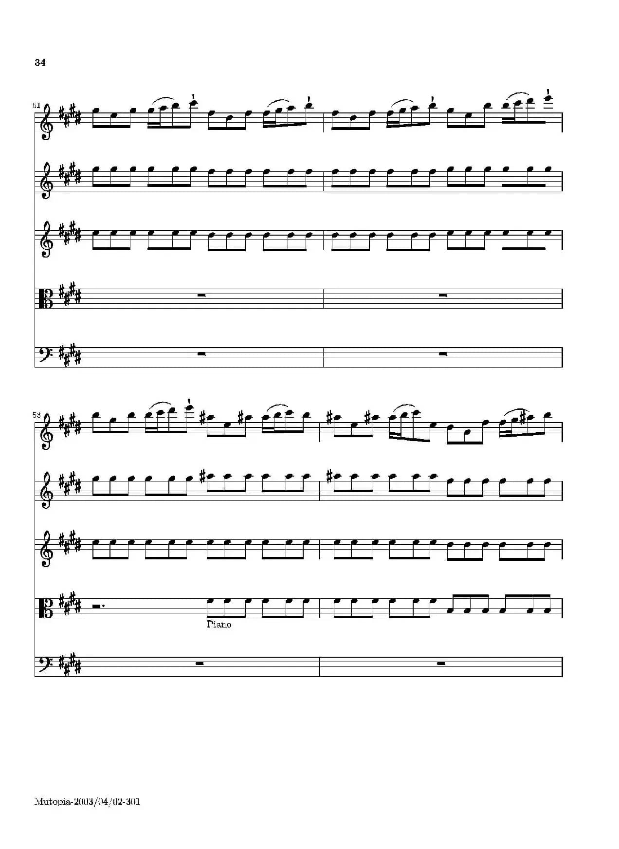 La Primavera·Spring（四季·春）（弦乐协奏曲总谱）