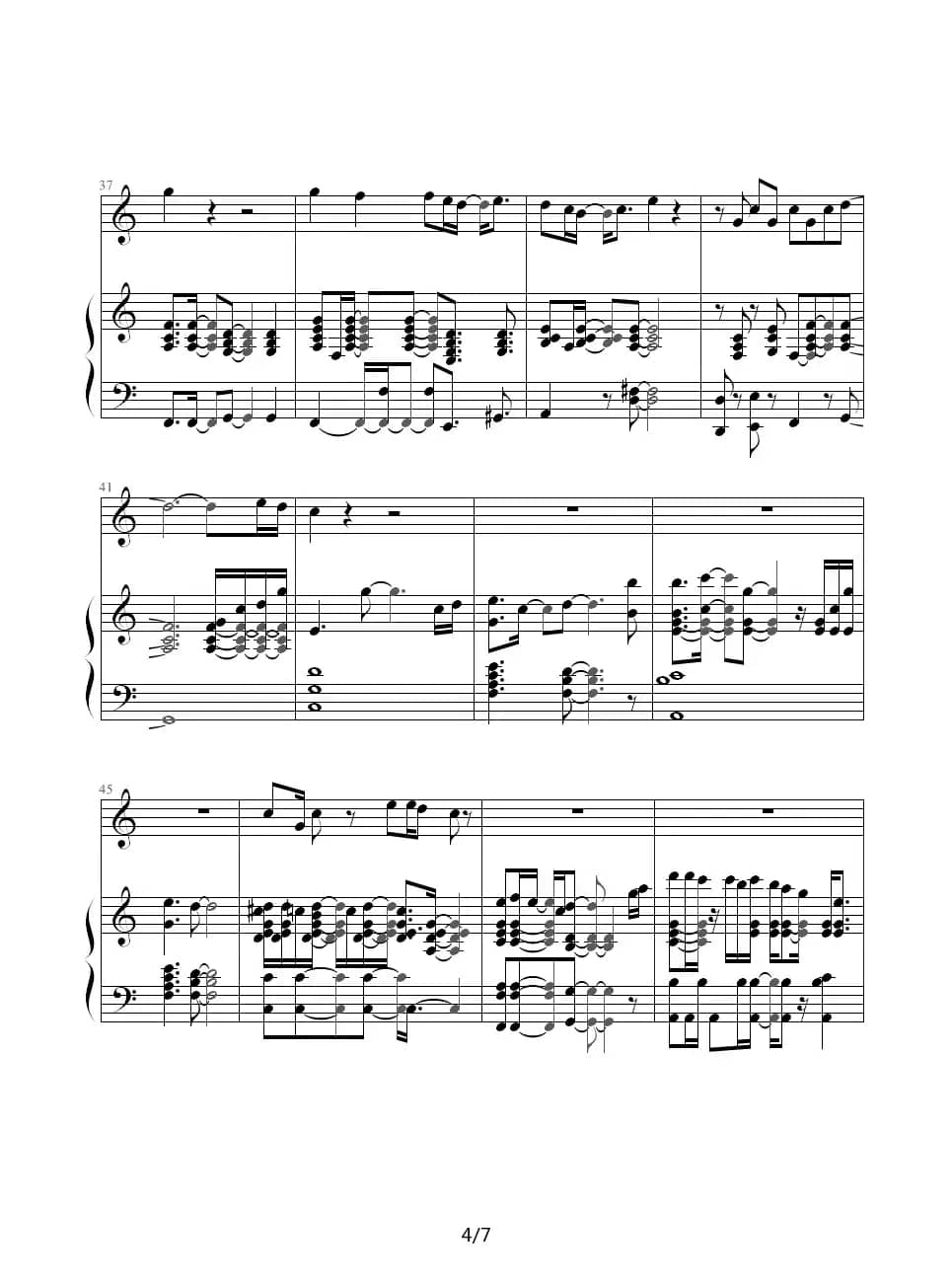 在每一秒里都想见到你（钢琴伴奏谱）