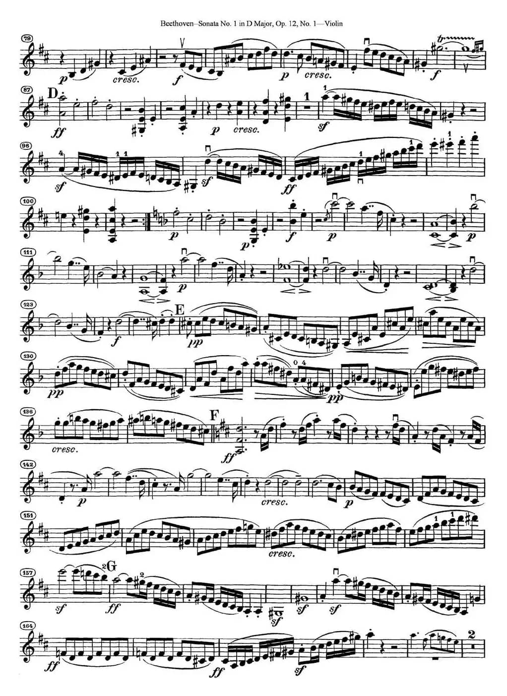 Violin Sonata No.1 in D Major Op.12 No.1