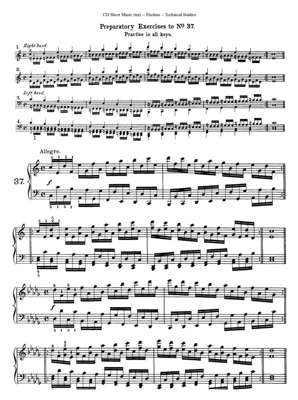 Technical Studies 60 Progressive Exercises （60首钢琴循序渐进练习曲 P51——60）