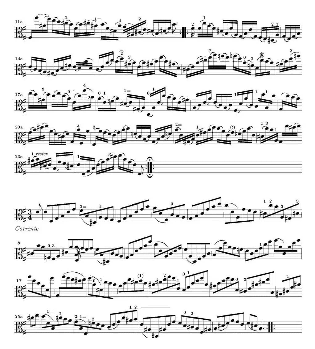 Bach Sonata BWV1002（无伴奏小提琴组曲）