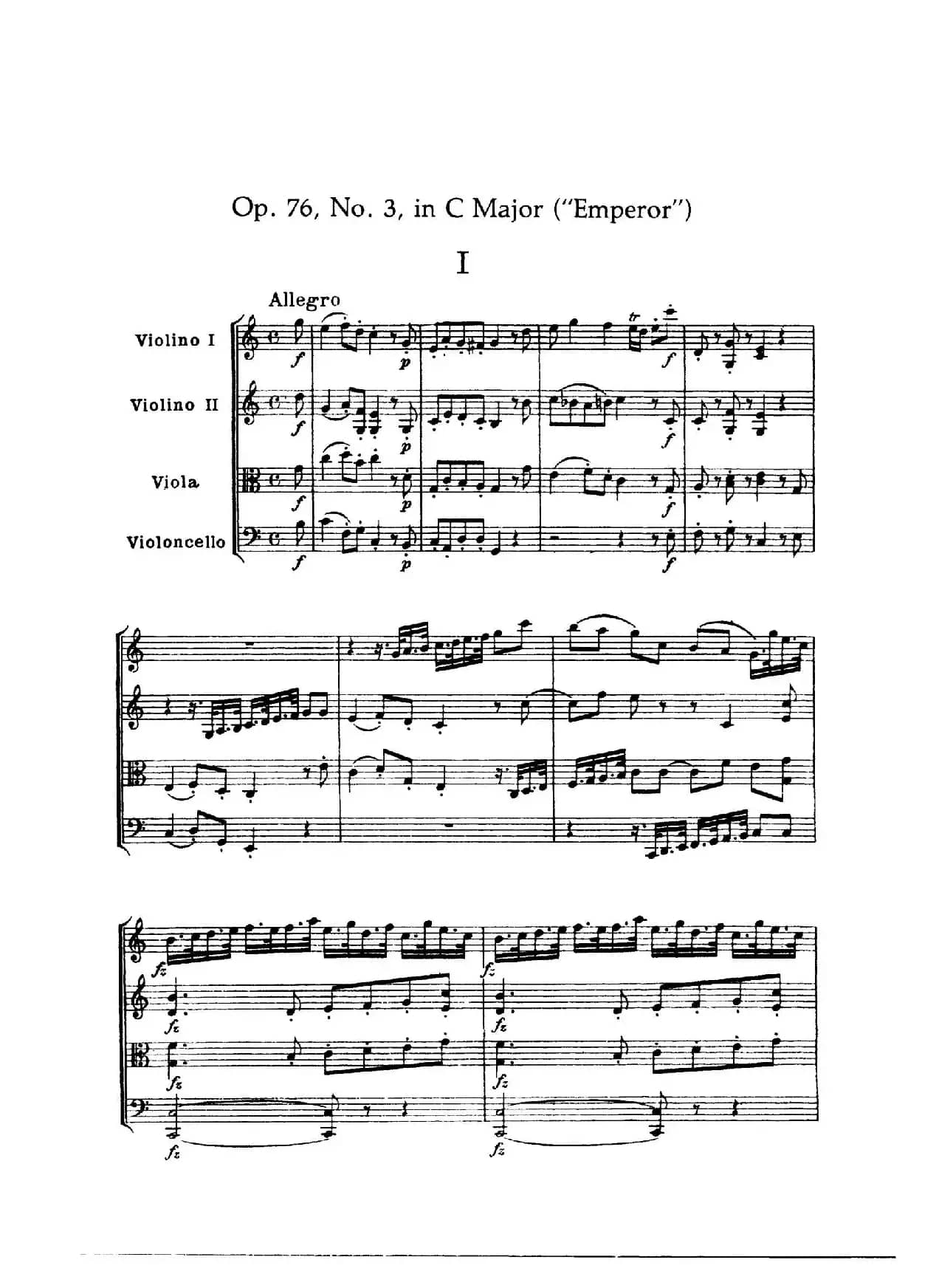 Emperor（皇帝）（弦乐四重奏总谱）