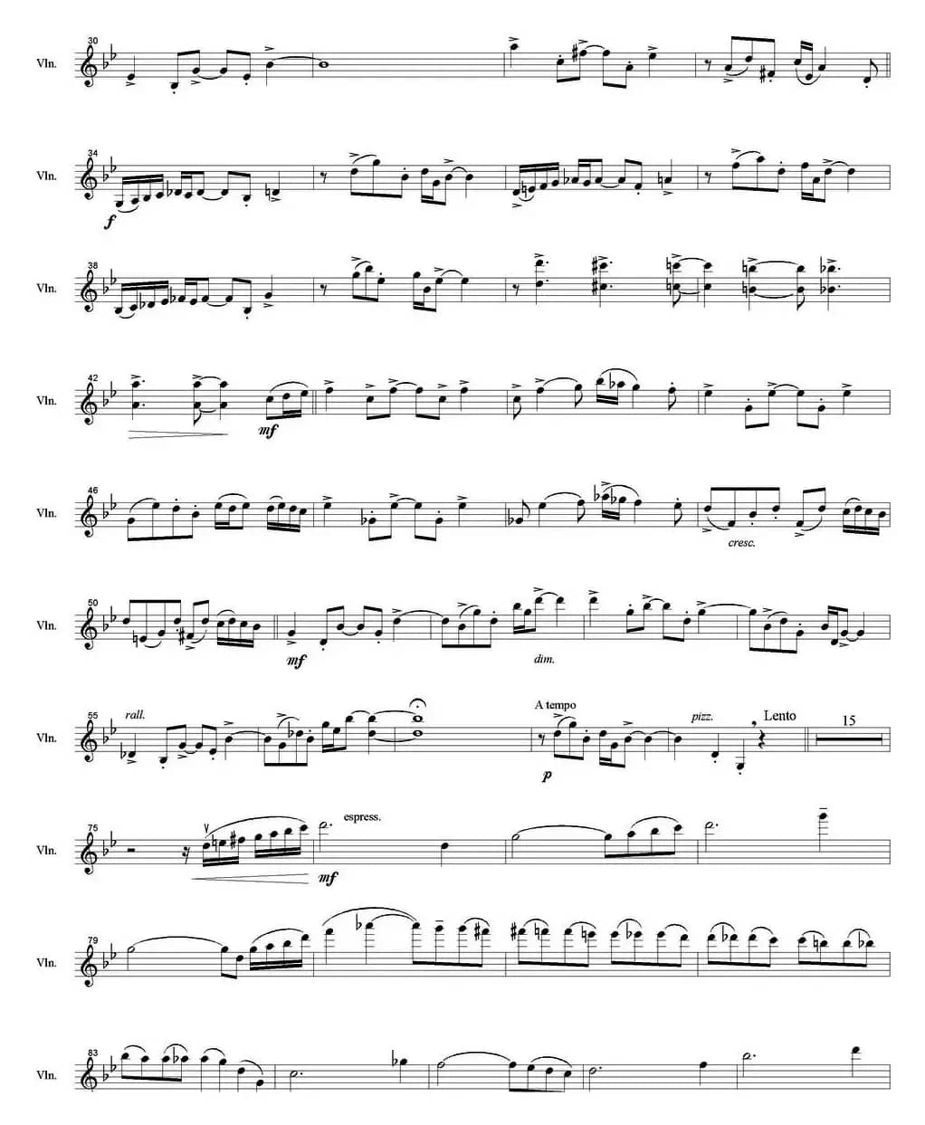 Becha（Spring 春天、小提琴分谱）