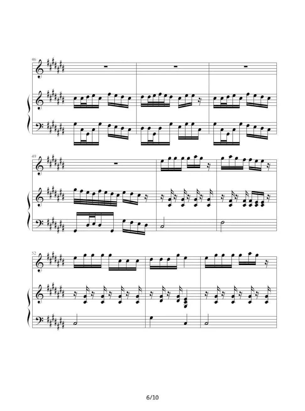 香水百合（钢琴伴奏谱）