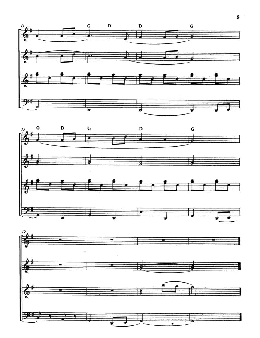 摇篮曲（四重奏、满族民歌、曾大健编曲）