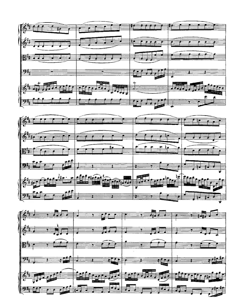 Harpsichd Concerto in D Maj BWV 1054（D大调第三号古钢琴协奏曲·总谱）