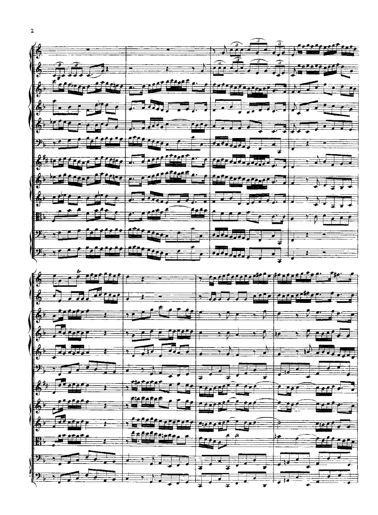 勃兰登堡第一协奏曲（弦乐合奏总谱）