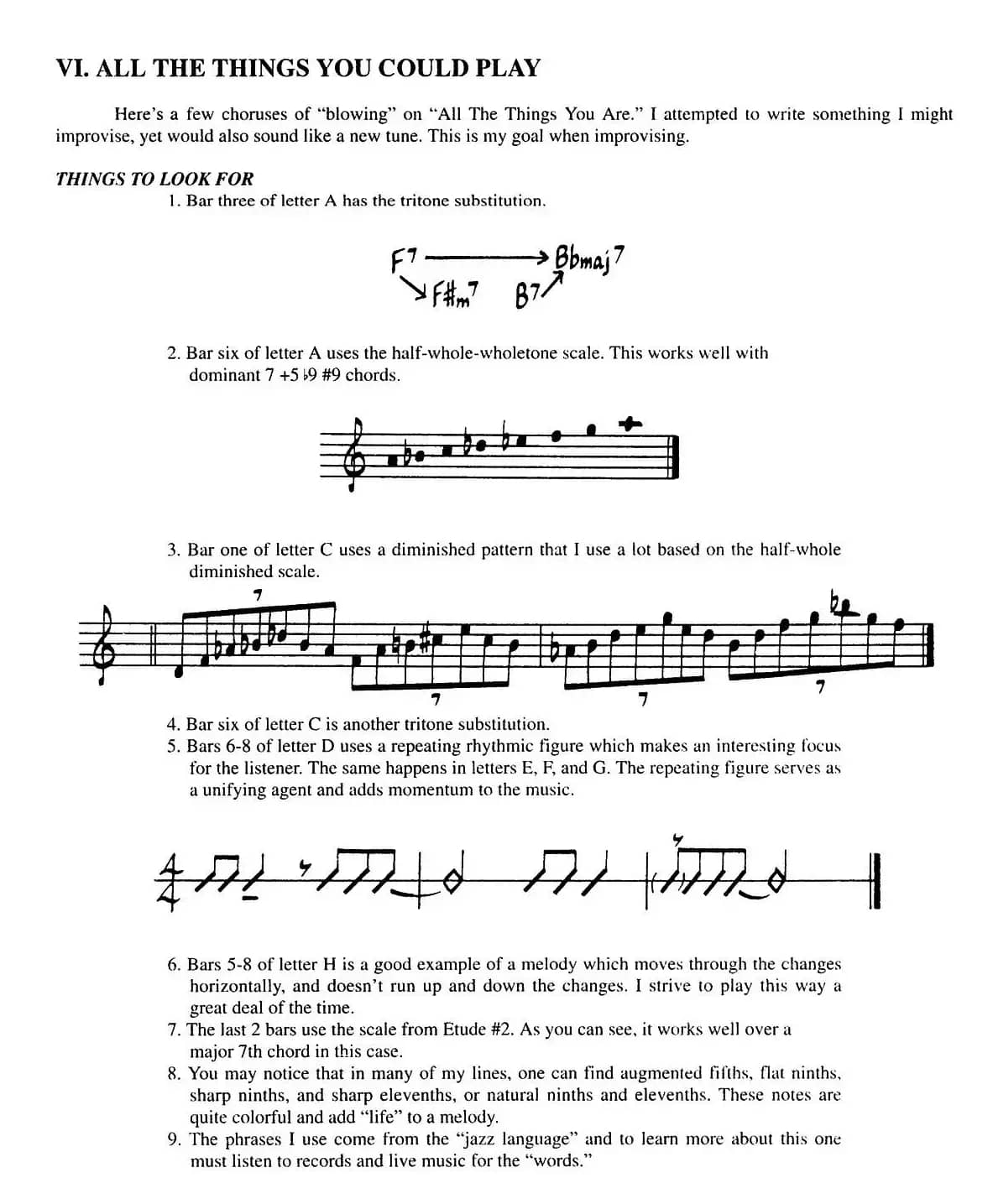 ALL THE THINGS YOU COULD PLAY