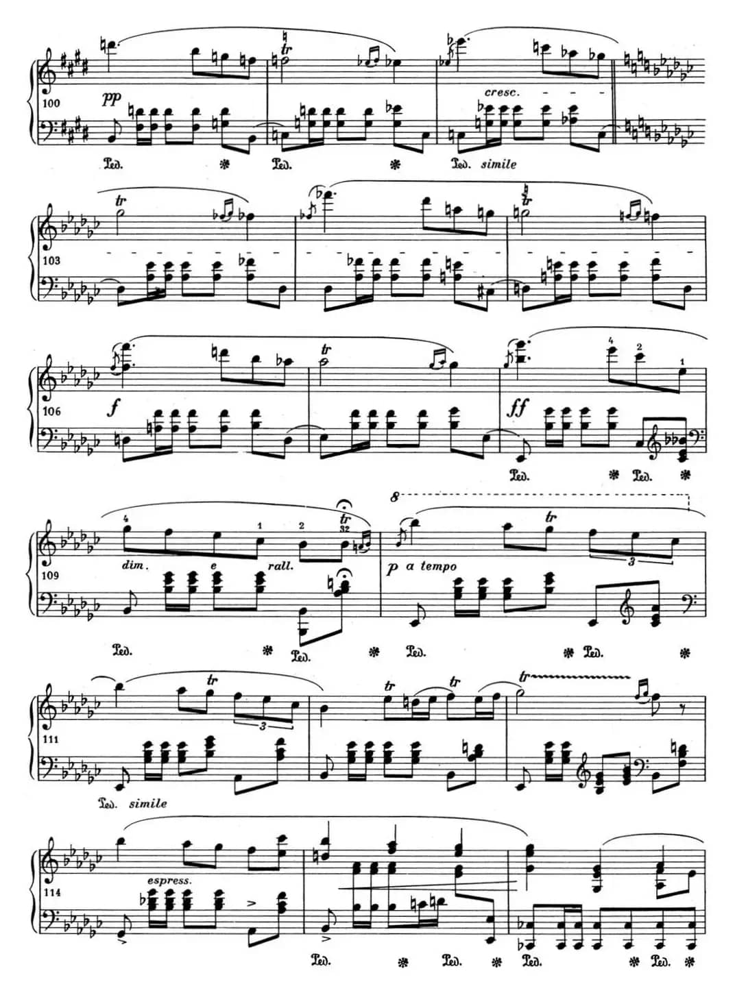 肖邦 波兰舞曲 Op.posth.P.1 No.8 降G大调