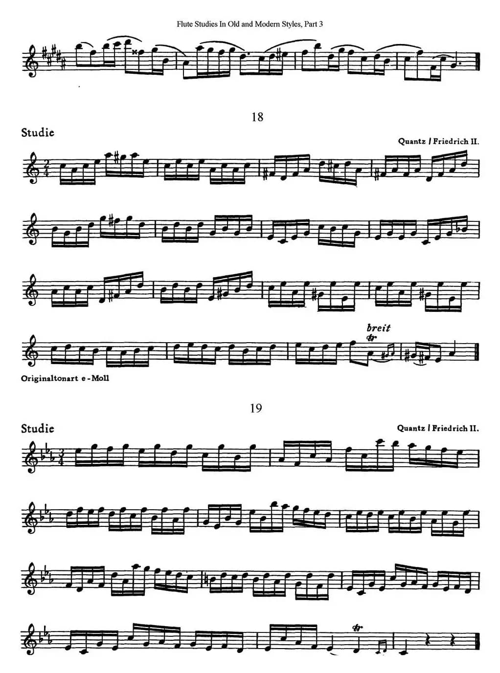 斯勒新老风格长笛练习重奏曲（第三部分）（NO.17-NO.19）