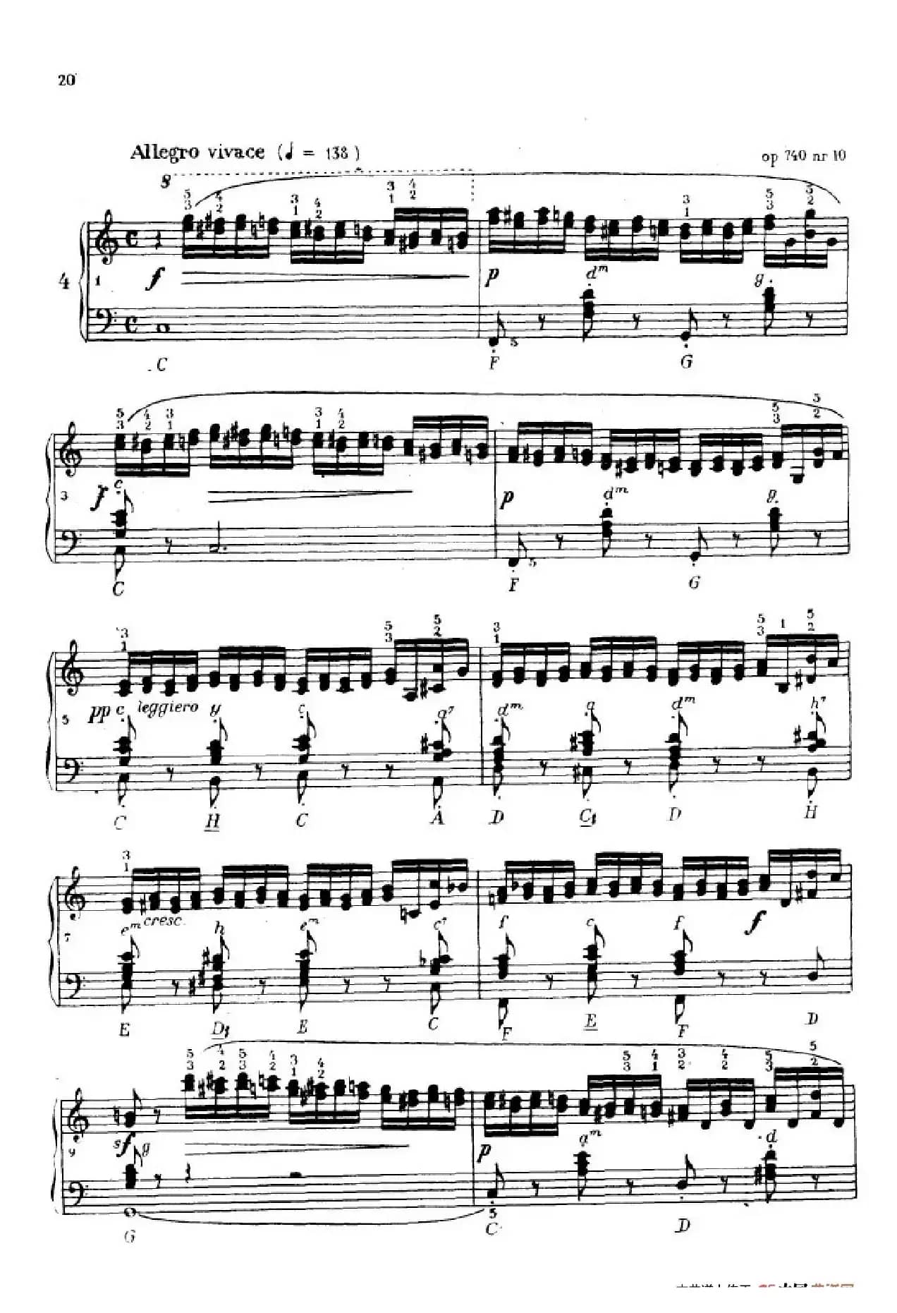 《车尔尼手风琴练习曲集》第Ⅳ册（第3——5首）