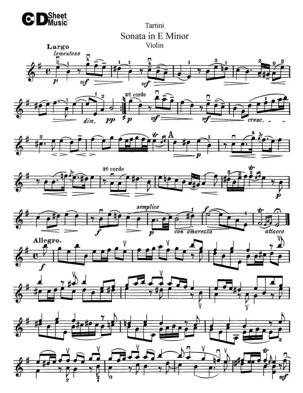 Violin Sonata in E Minor