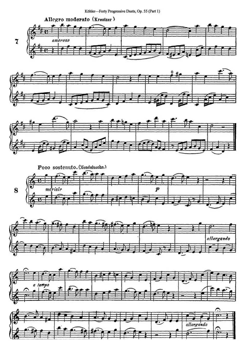 柯勒40首长笛提高练习曲OP.55（NO.7-NO.8）