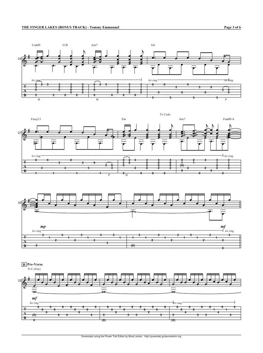 tommy emmanuel：the finger lakes（指弹吉它）