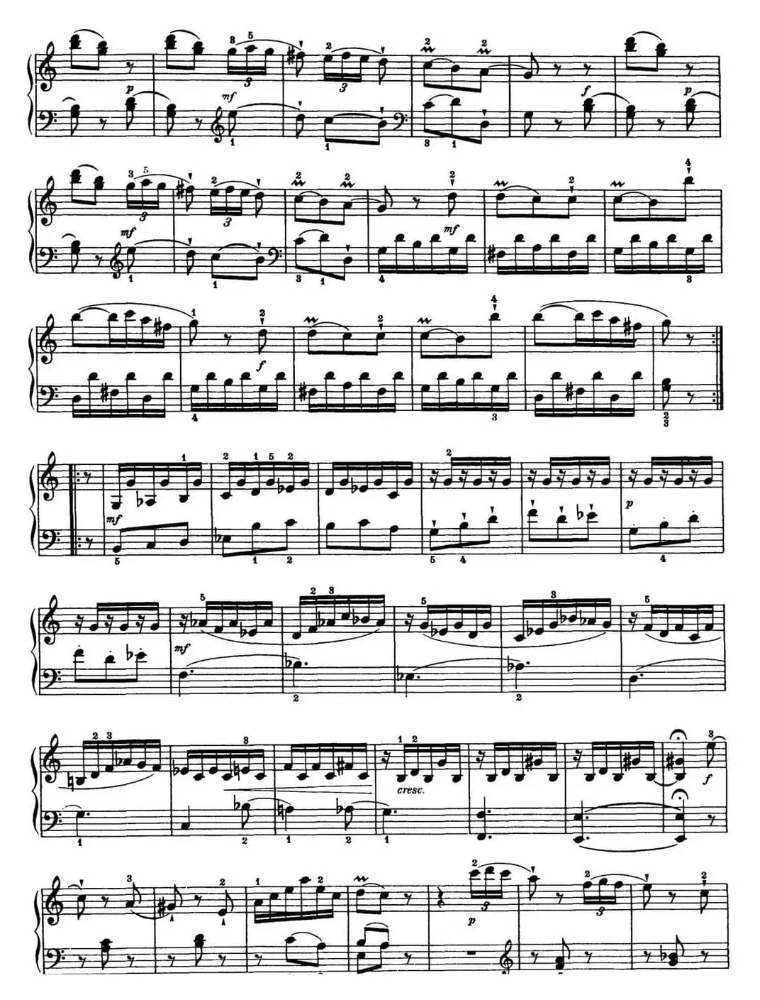 海顿 钢琴奏鸣曲 Hob XVI 21 in C major