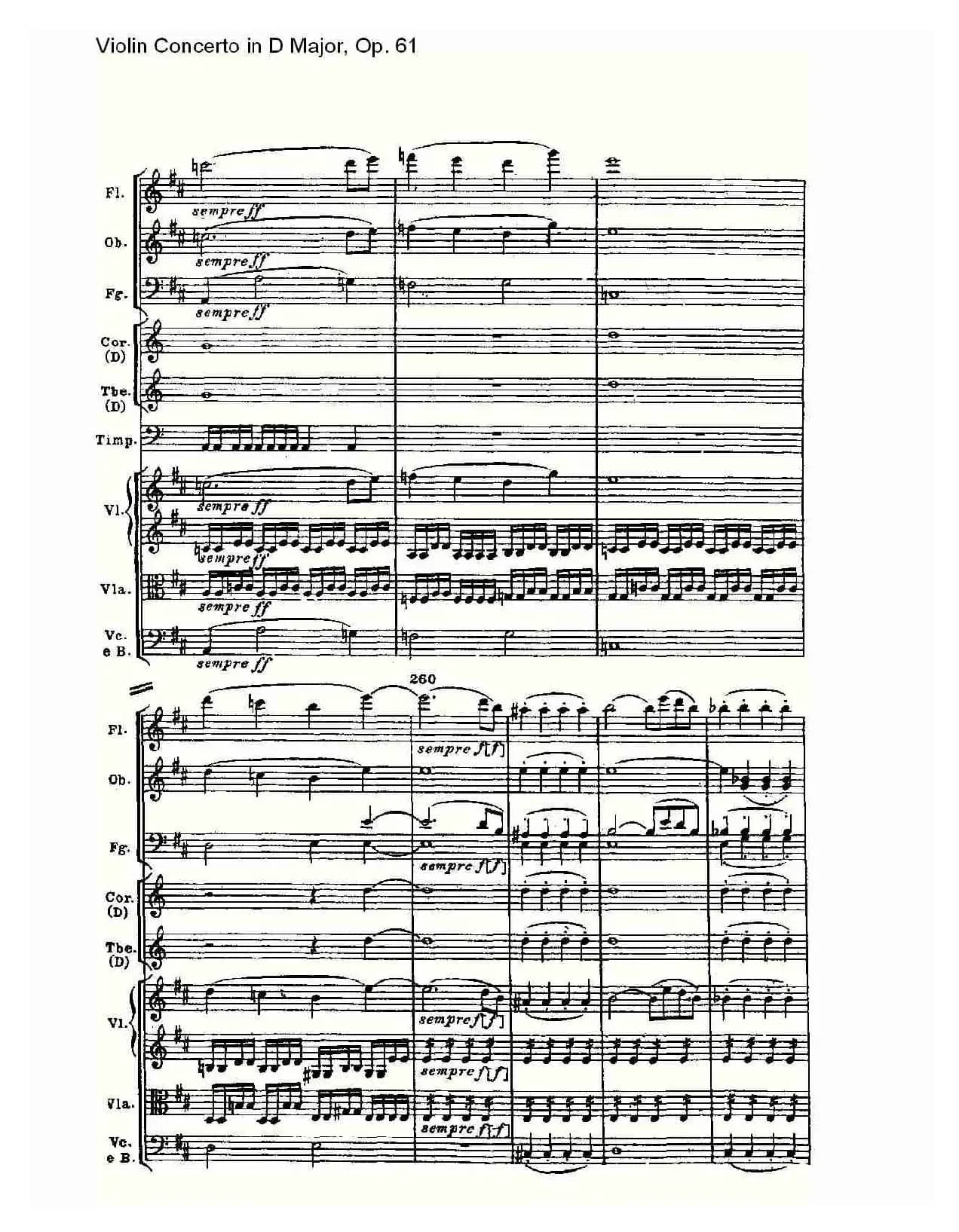 D大调小提琴协奏曲 Op.61第一乐章（一）