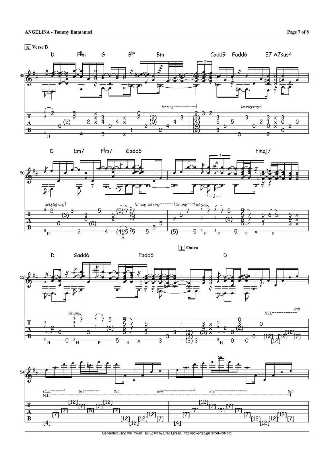 tommy emmanuel：angelina（指弹吉他）