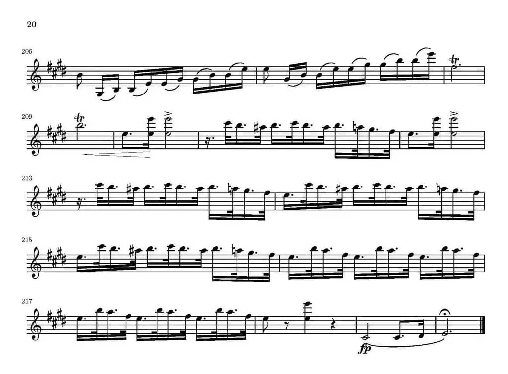 String Quartet nr.18 in E minor（E小调弦乐四重奏）（第一小提琴分谱）