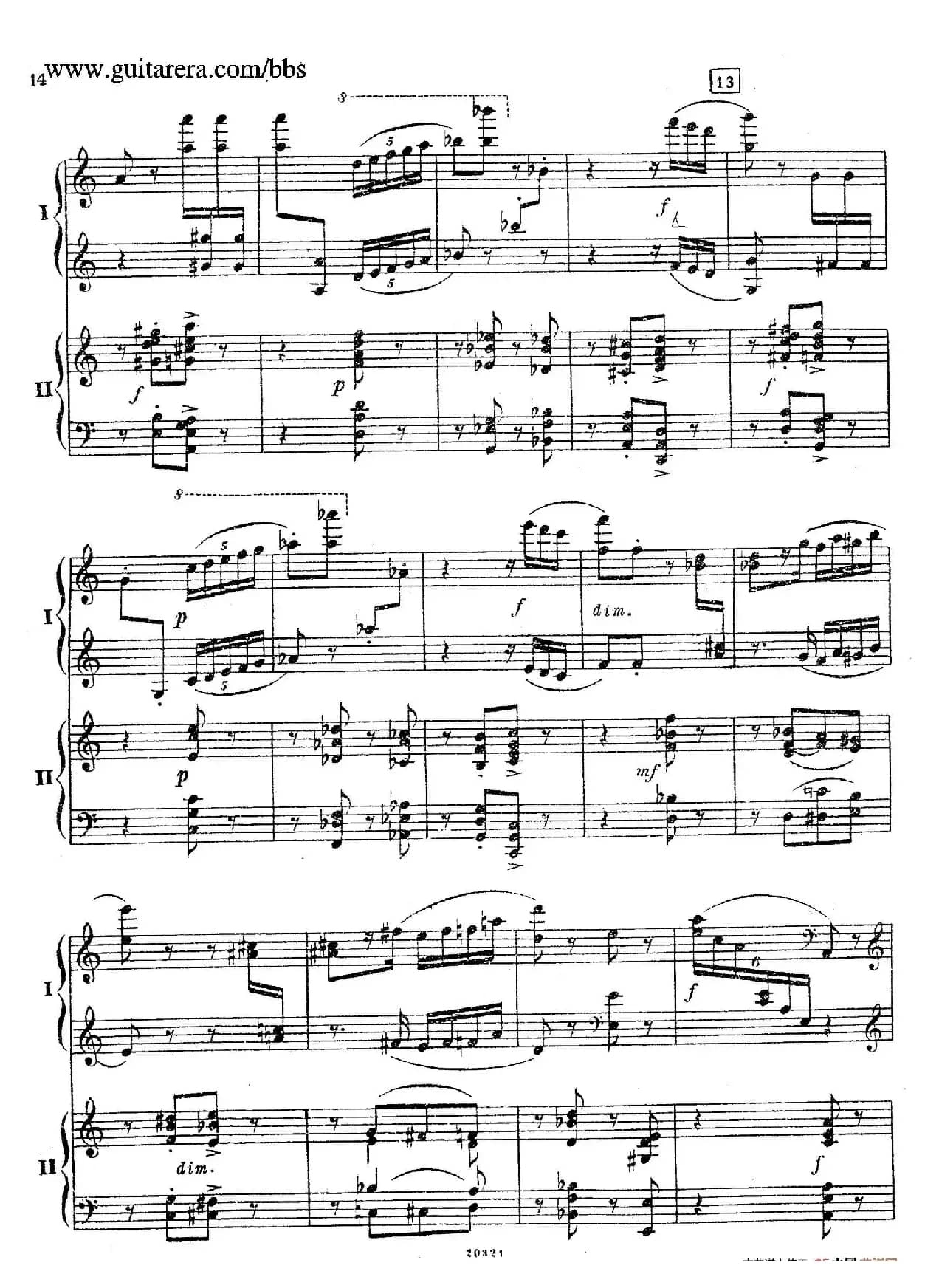 Rhapsody On A Theme Of Paganini Op.43（帕格尼尼主题狂想曲·双钢琴）（P1——20）