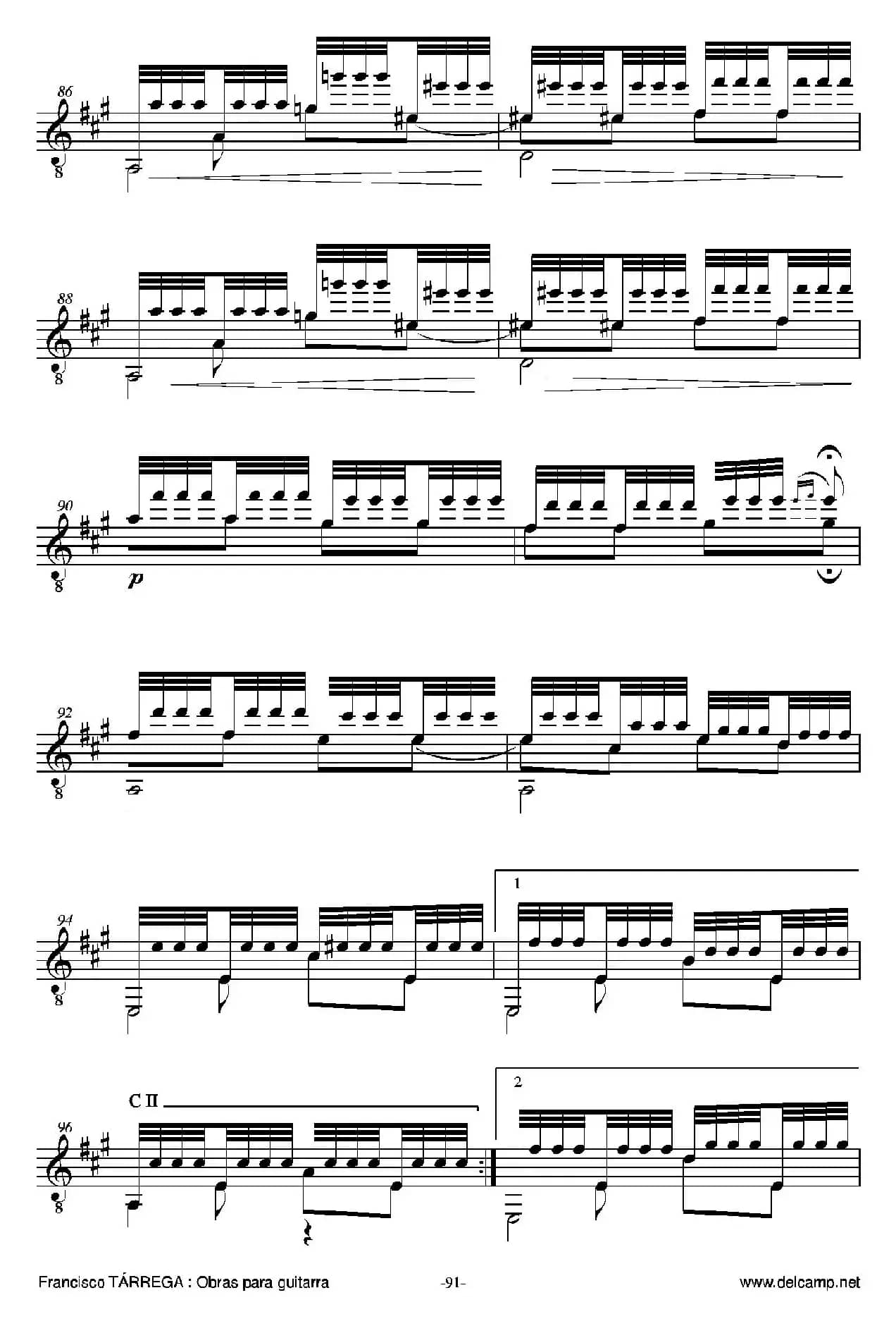 《塔雷加作品全集》第5部分（古典吉他）