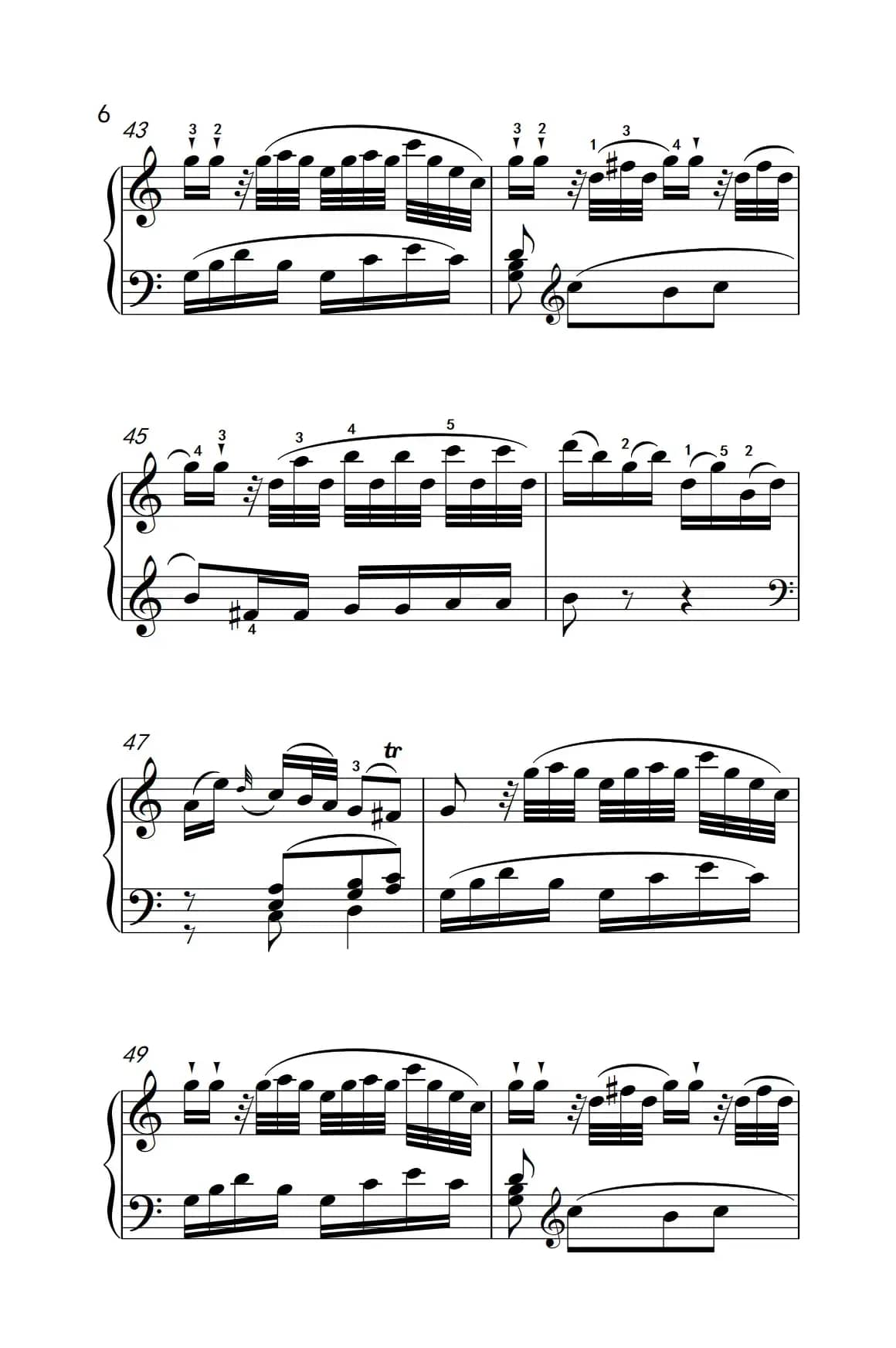 第八级1.C大调奏鸣曲 第一乐章 K.330（中央音乐学院 钢琴（业余）考级教程 7-9级）