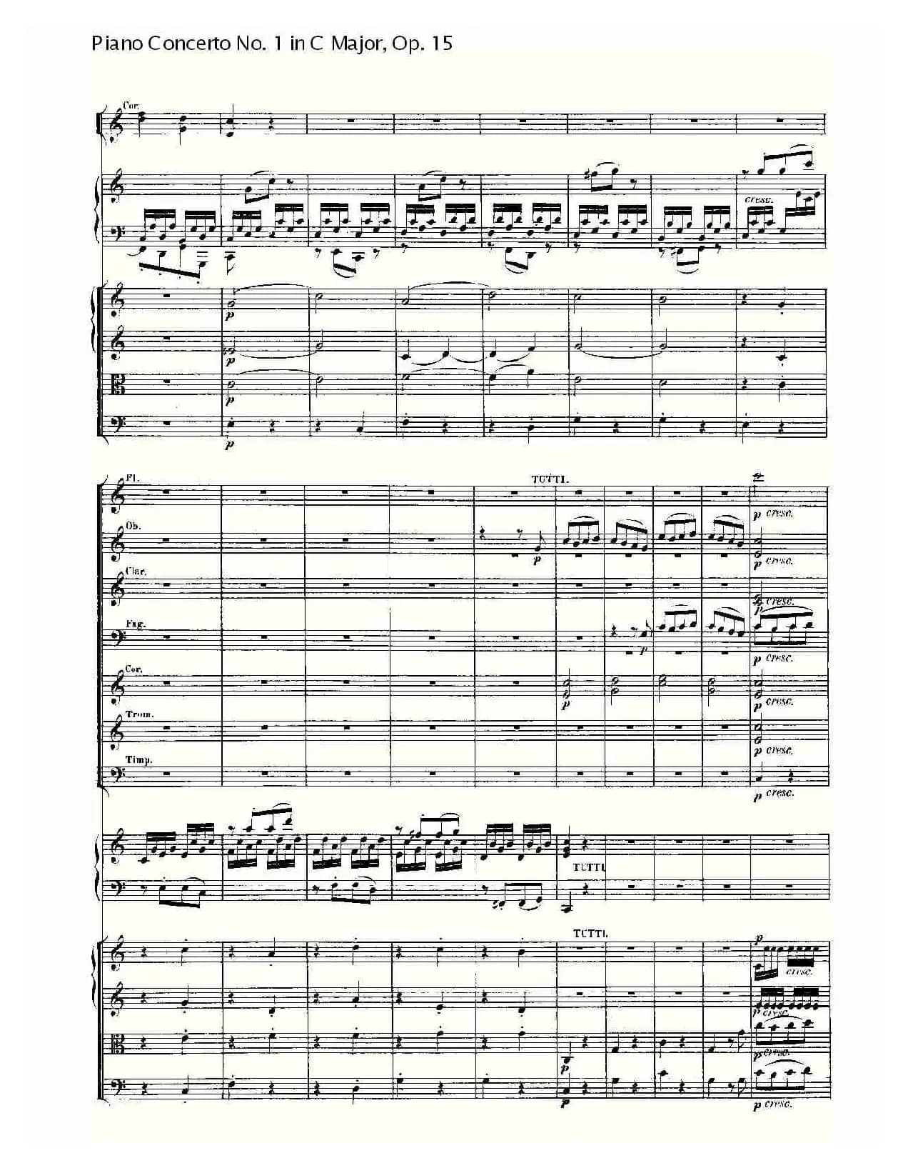 C大调钢琴第一协奏曲 Op.15 第三乐章